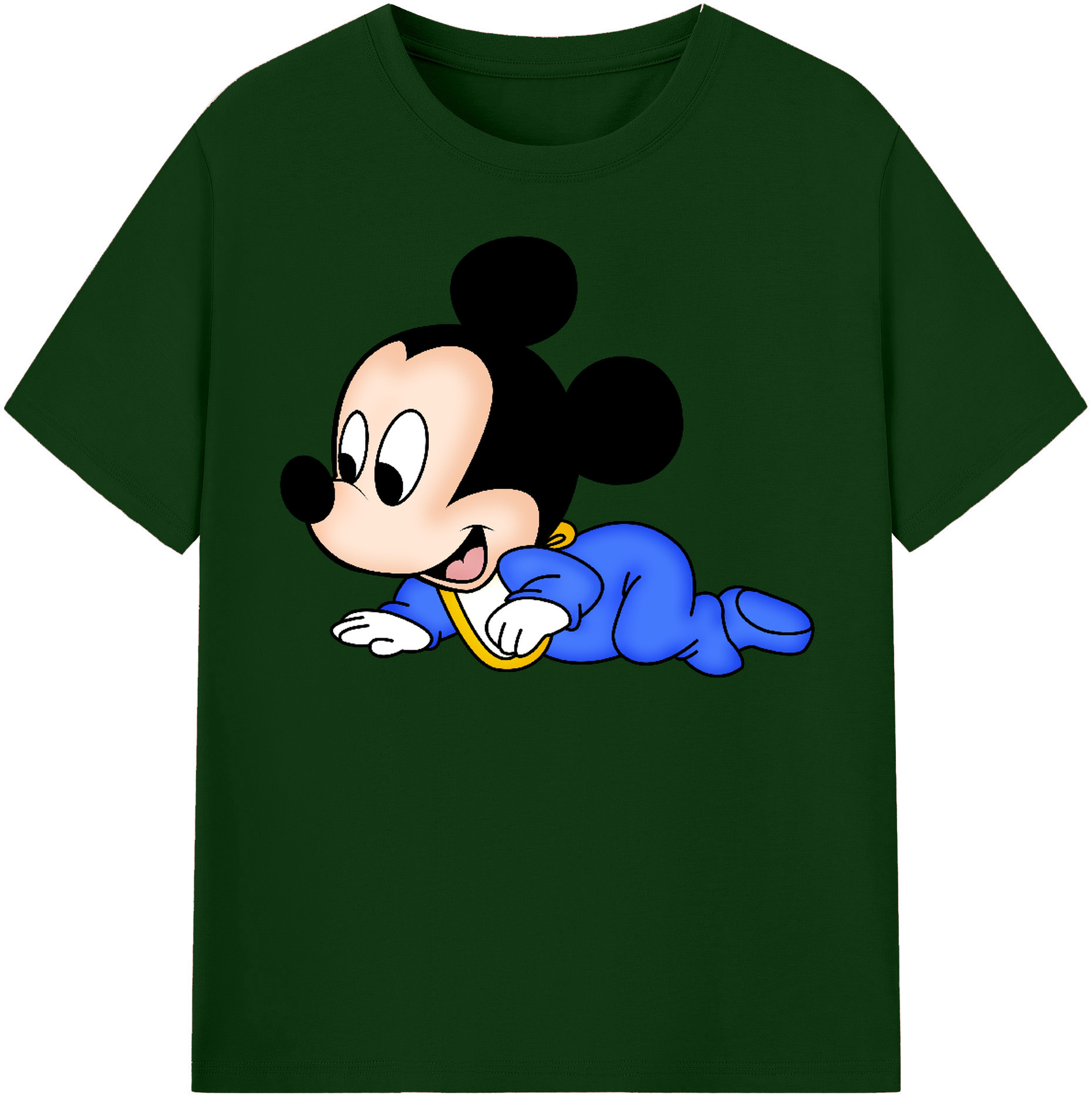（画像用） ミッキーマウス Mickey Mouse 綿100％半袖Tシャツ（フロントプリント）